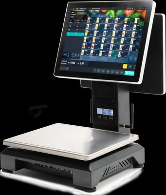 15.1 Inch LCD Touch Screen PC Cashier With Weighing Function