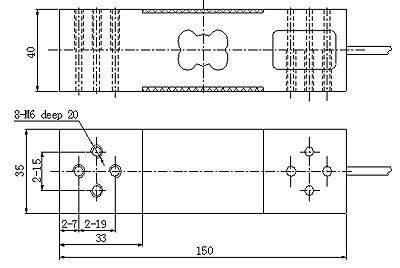 Máy đo biến dạng điện tử Điểm đơn trọng lượng tế bào tải 50kg 60kg