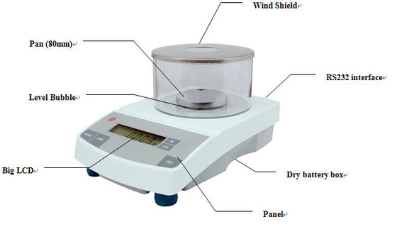 Cân bằng phân tích phòng thí nghiệm kỹ thuật số chính xác 0,001g