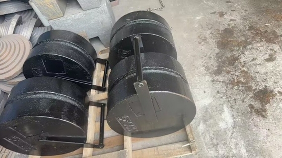 OIML tiêu chuẩn đắp chồng 250kg M1 trọng lượng thử nghiệm sắt đúc cân hiệu cho cần cẩu