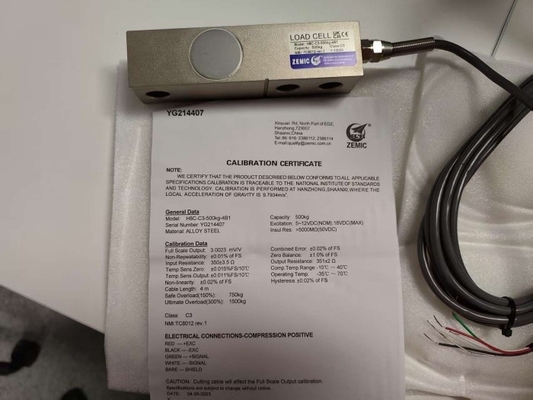 IP67 Shear Beam zemic H8C-500kg Load Cell Alloy Steel Sensor Platform Đánh C3 cảm biến