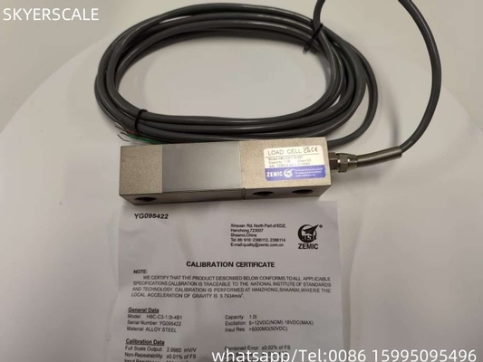 ZEMIC H8C 1 tấn lớp C3 lớp cắt đứt Beam Load Cell Transducer OIML NETP Sensor cho cân