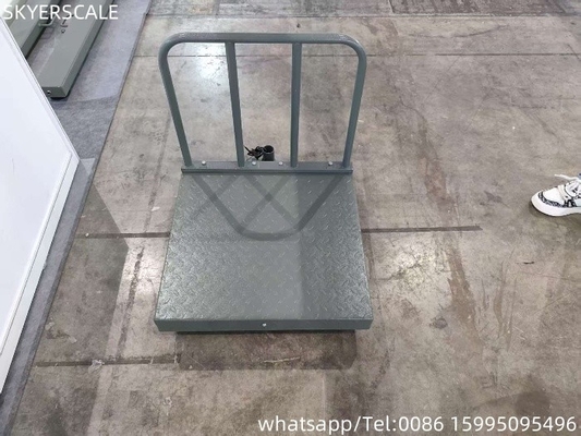 Thép carbon kỹ thuật số 500x500mm 300kg Platform Scale With Checker Plate And Backrail