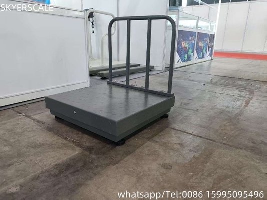 Thép carbon kỹ thuật số 500x500mm 300kg Platform Scale With Checker Plate And Backrail