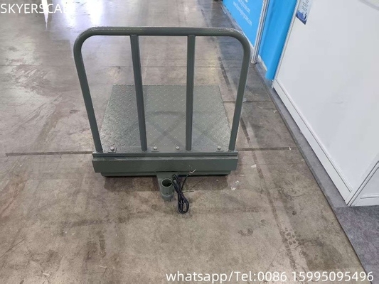 Thép carbon kỹ thuật số 500x500mm 300kg Platform Scale With Checker Plate And Backrail